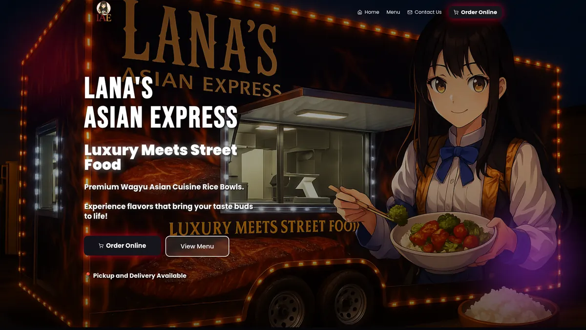 Lana Asian Express website screenshot